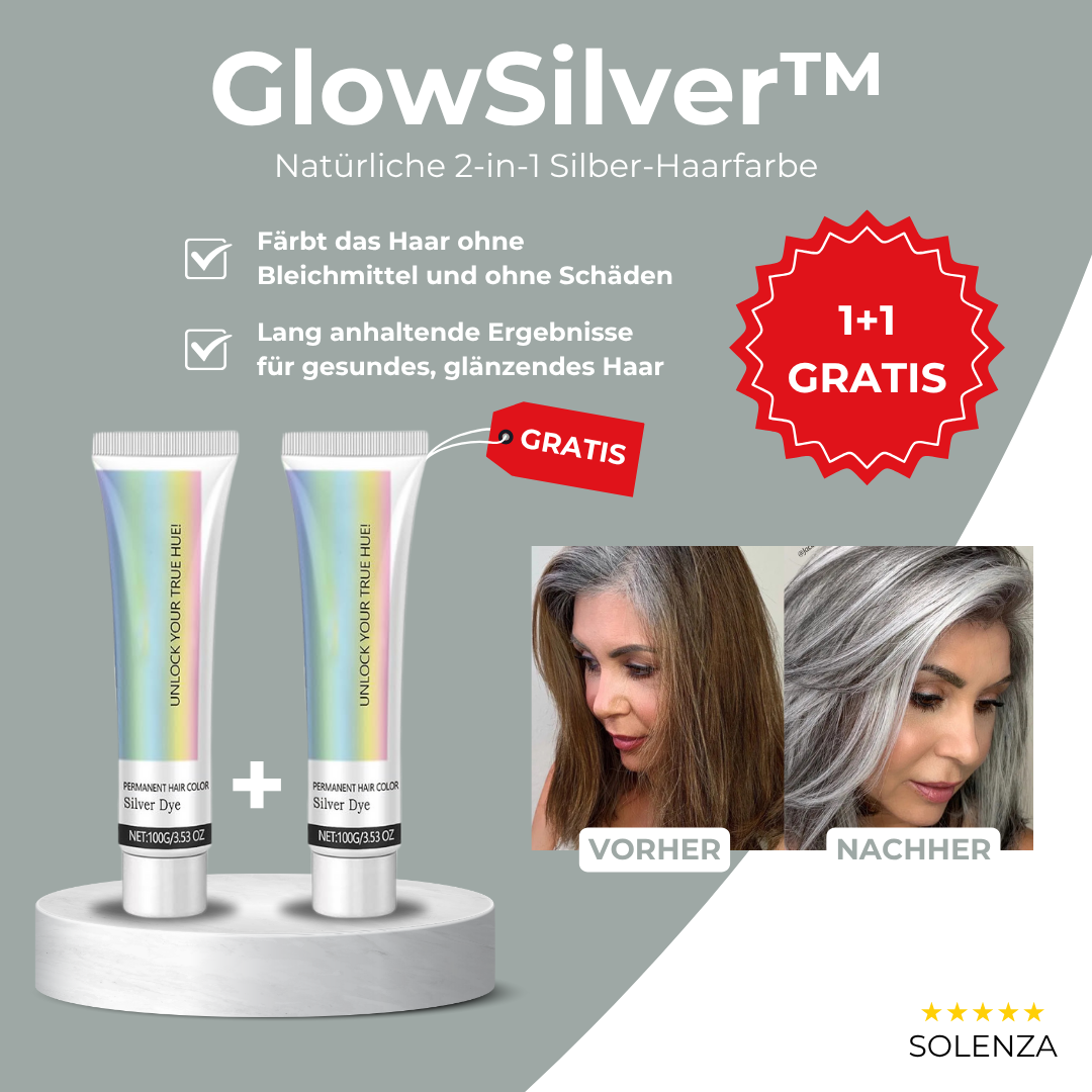 1+1 GRATIS | GlowSilver™ Natürliches 2-in-1 Haarfarbe