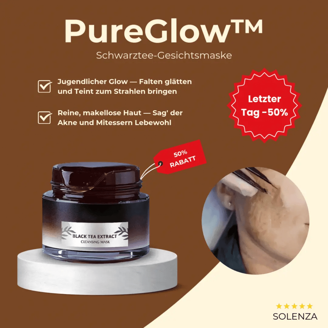 Letzter Tag -50% | PureGlow™ Schwarztee-Gesichtsmaske